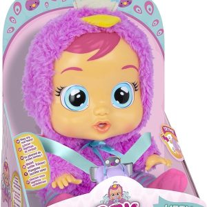 Bebés Llorones Lizzy – Muñeca Interactiva con Pijama de Pavo Real y Lágrimas Reales