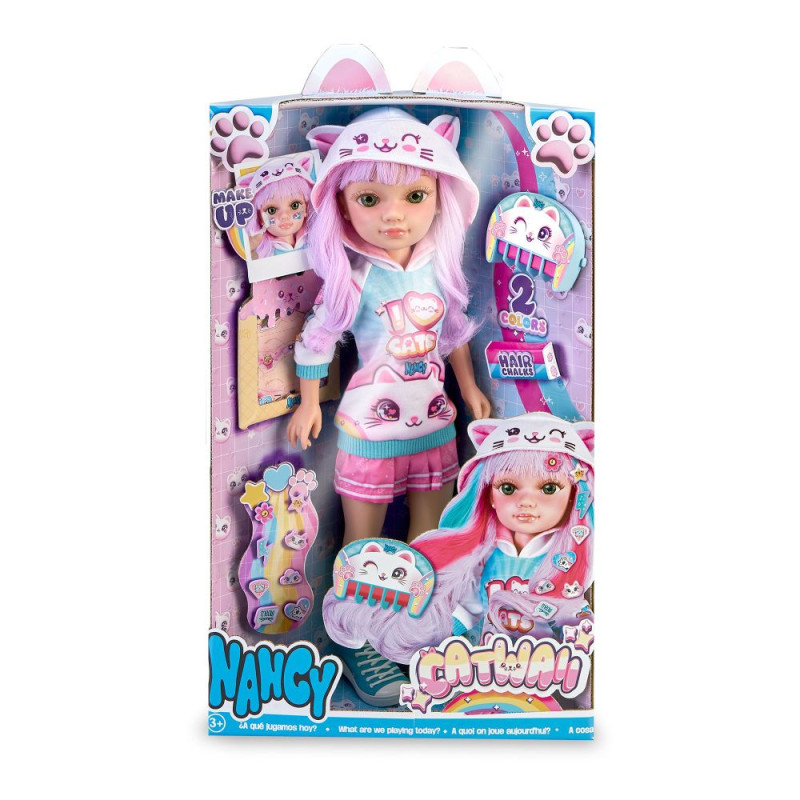Muñeca Nancy Catwaii-Estilo felino con accesorios personalizados