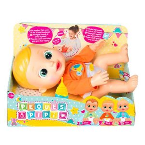 Muñeco Peques Pipí – Bebé interactivo de 30 cm que hace pipí de verdad, con sonidos y accesorios incluidos