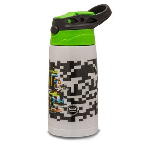 Botella térmica Coolpack Game Over – Botella reutilizable para niños con aislamiento térmico y diseño gamer