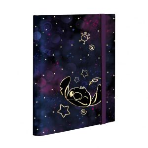 Carpeta escolar A4 Stitch Gold con gomas – carpeta infantil resistente para colegio